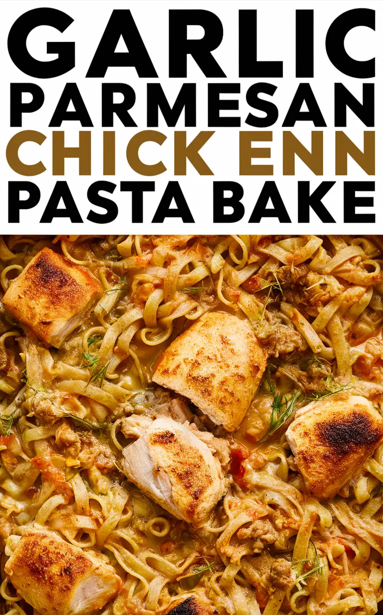 Garlic Parmesan Chicken, Pasta Bake, Chicken Pasta Bake, Parmesan Chicken, Baked Chicken Recipe