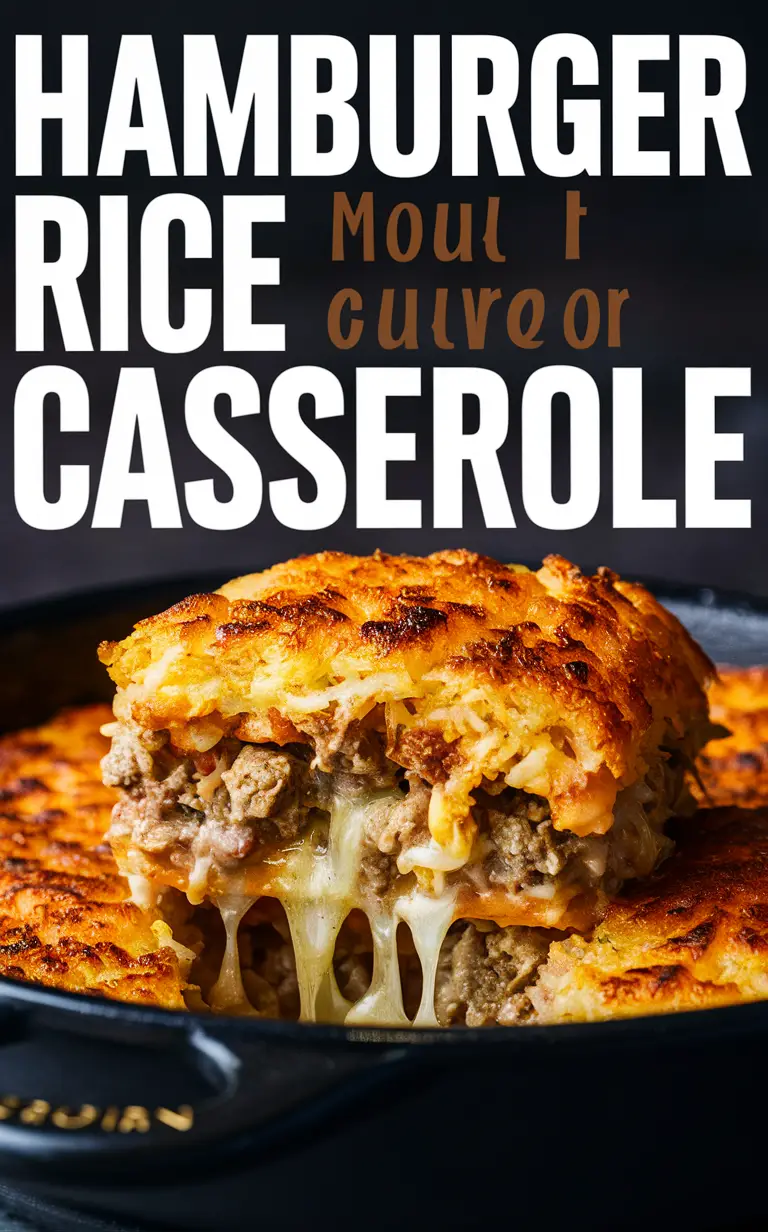 Hamburger casserole recipe, Beefy rice casserole, Ground beef and rice casserole, Cheesy hamburger and rice casserole, Easy hamburger rice bake