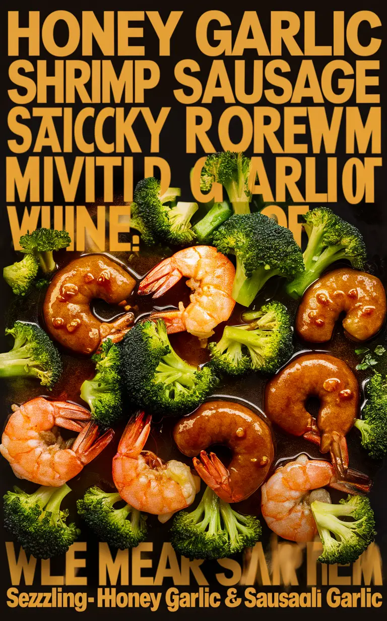 Honey garlic shrimp recipe, Garlic shrimp sausage, Shrimp and broccoli recipe, Sausage broccoli recipe, Garlic shrimp sausage recipe