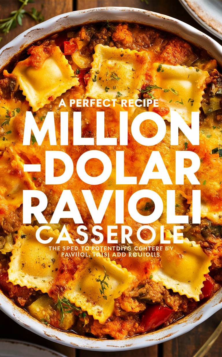 Million dollar casserole, Best ravioli recipe, Gourmet casserole, Exquisite pasta dish, Luxurious dinner option