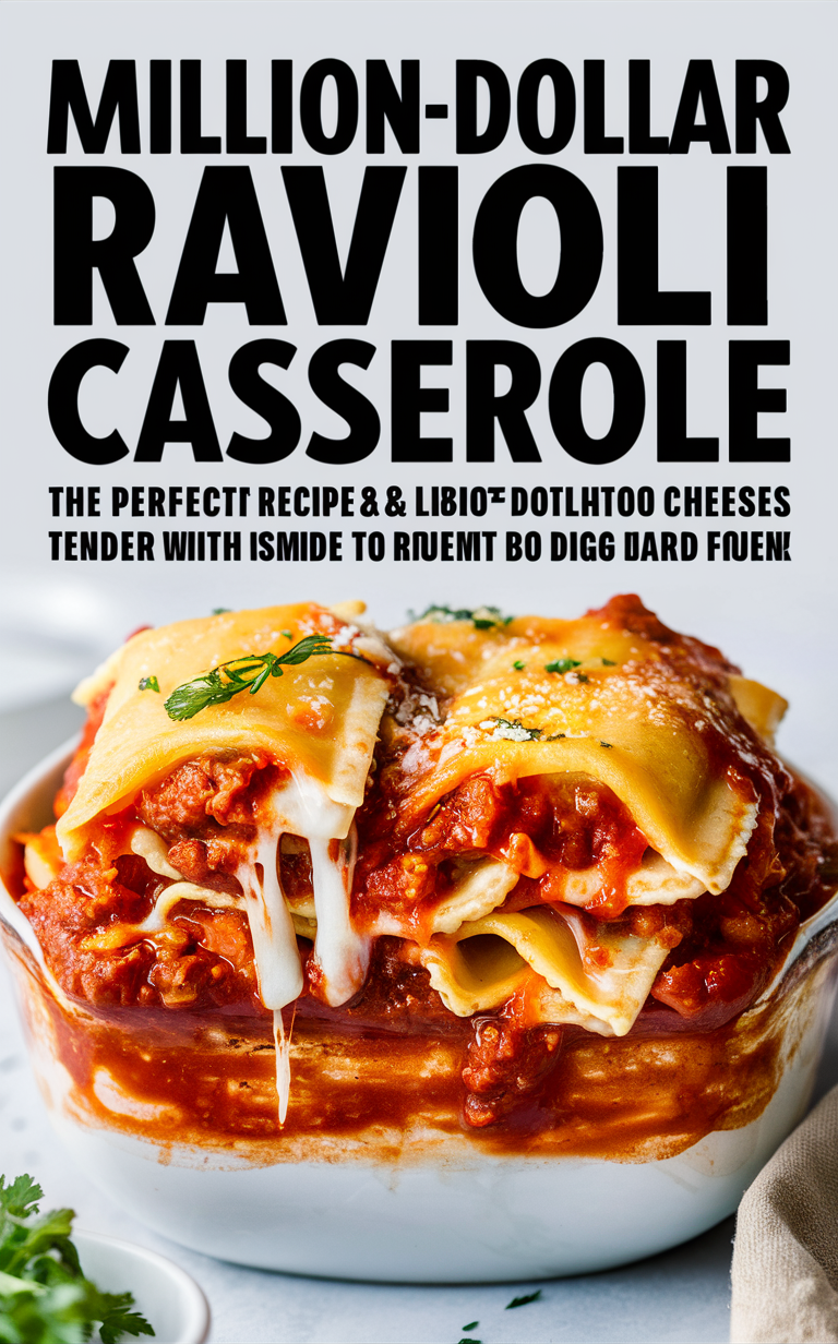 Million dollar casserole, Best ravioli recipe, Gourmet casserole, Exquisite pasta dish, Luxurious dinner option