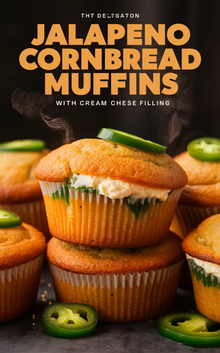 Jalapeno cornbread, Cream cheese filling, Savory muffins, Spicy cheese bread, Gourmet baking