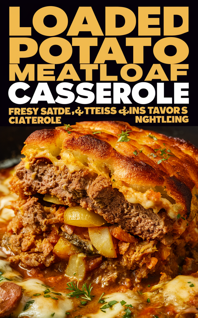 Meatloaf casserole, Loaded potato casserole, Savory meatloaf recipe, Cheesy potato casserole, Beef casseroles