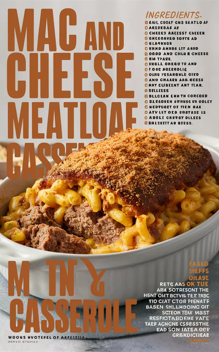 Mac and Cheese Casserole, Cheesy Meatloaf, Comfort Food Casserole, Baked Mac and Cheese, Beef and Cheese Casserole