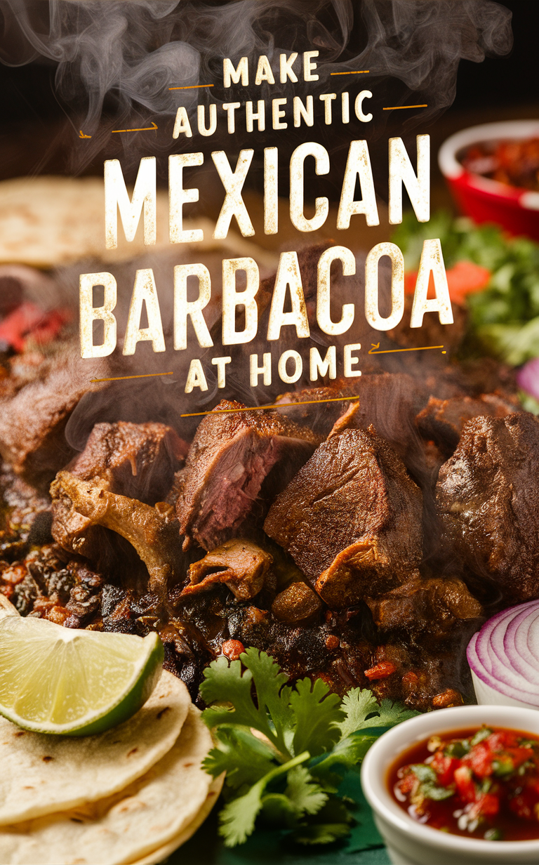 Mexican Barbacoa Recipe, Slow Cooked Beef, Authentic Mexican Cooking, Tender Meat, Mexican Spices