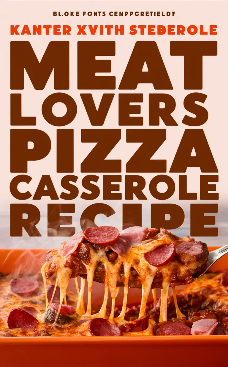 Meat Lovers Pizza Casserole, Easy Meat Lovers Recipe, Meat Lovers Pizza Bake, Homemade Meat Lovers Casserole, Delicious Meat Lovers Pizza Recipe