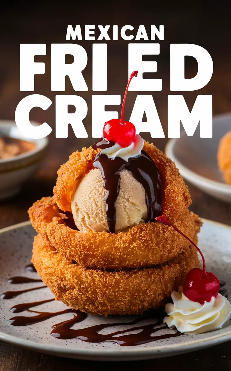 Mexican fried ice cream, fried ice cream recipe, dessert recipe, Mexican dessert, crispy ice cream