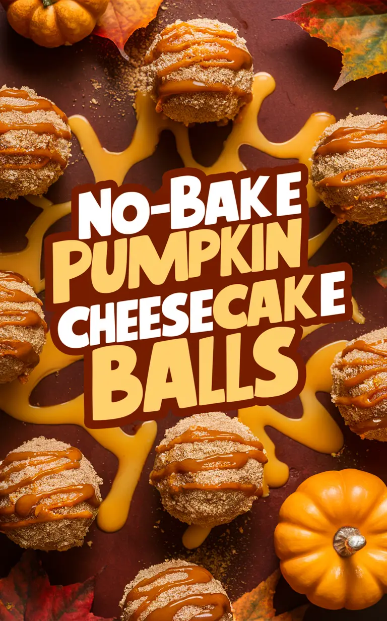 Pumpkin Cheesecake Recipe, No Bake Cheesecake, Cheesecake Balls, Pumpkin Dessert, Pumpkin Balls