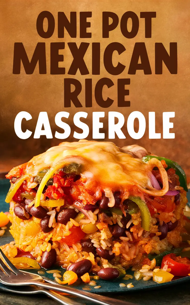 Mexican rice casserole, easy Mexican casserole, one-pot casserole, cheesy rice casserole, Mexican dinner recipe