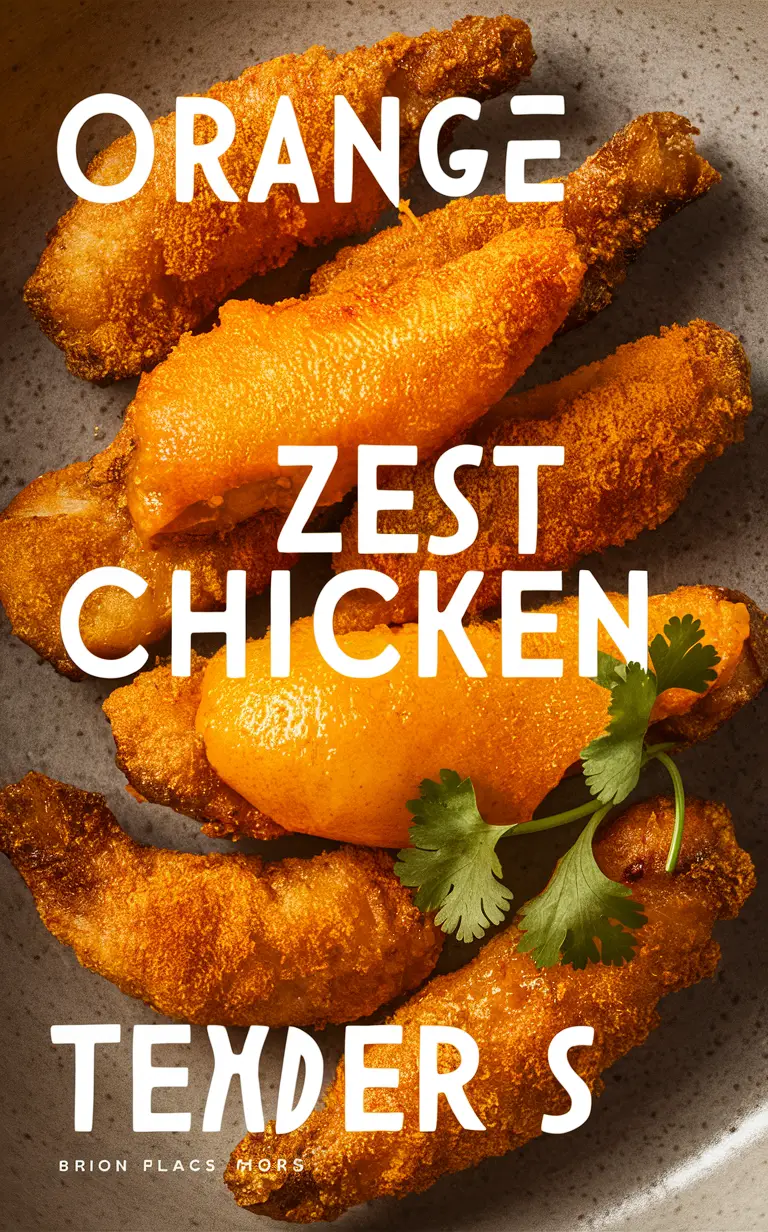 Orange chicken recipe, Chicken tenders, Citrus chicken dinner, Tangy chicken dish, Zesty chicken strips