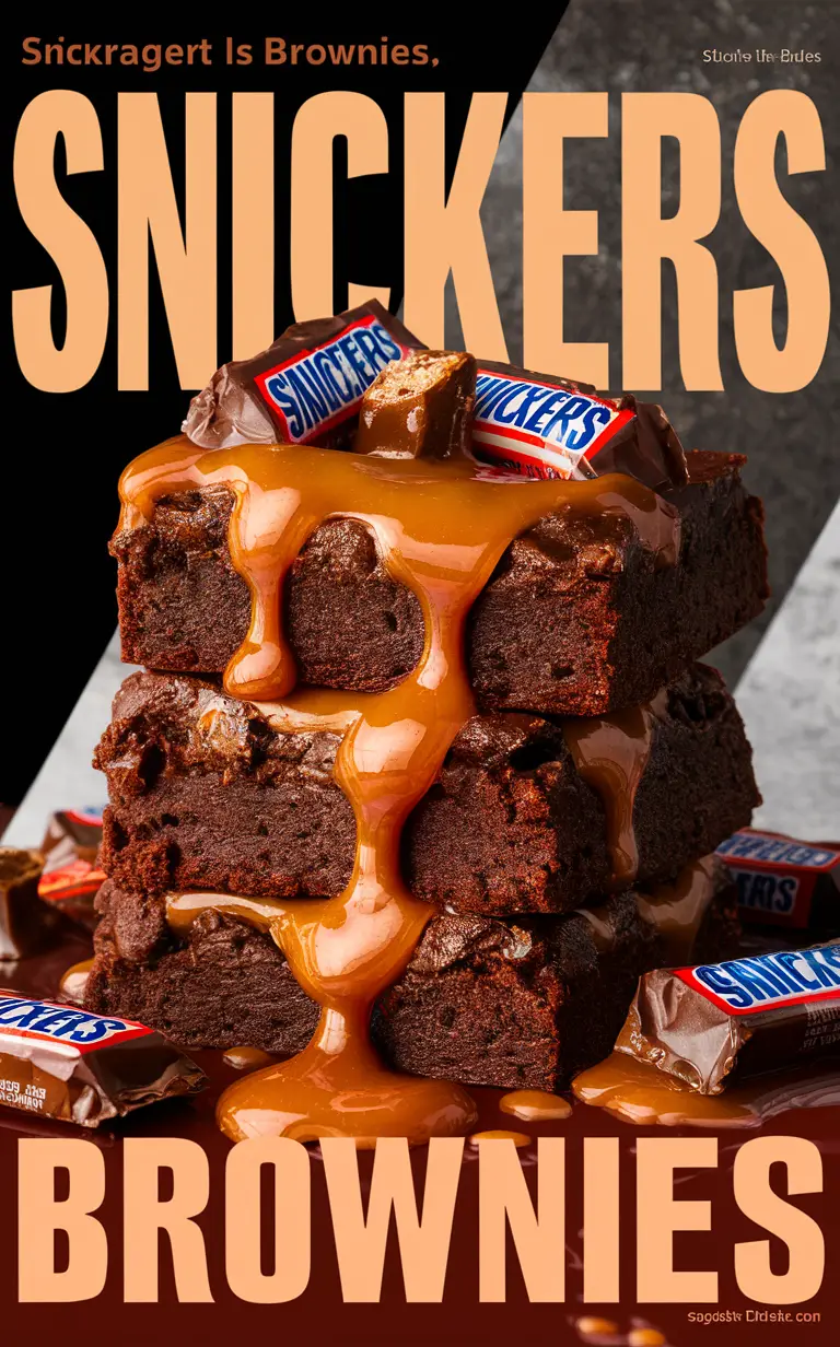 Snickers brownies, chocolate dessert, indulgent treats, peanut butter, decadent sweets