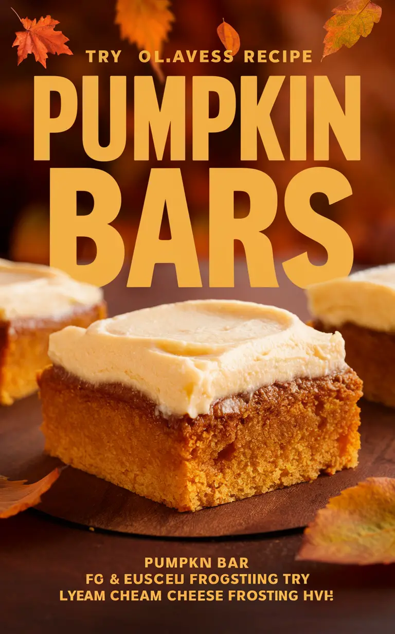 Pumpkin spice bars, dessert bar recipes, fall dessert ideas, homemade pumpkin bars, healthy pumpkin bars