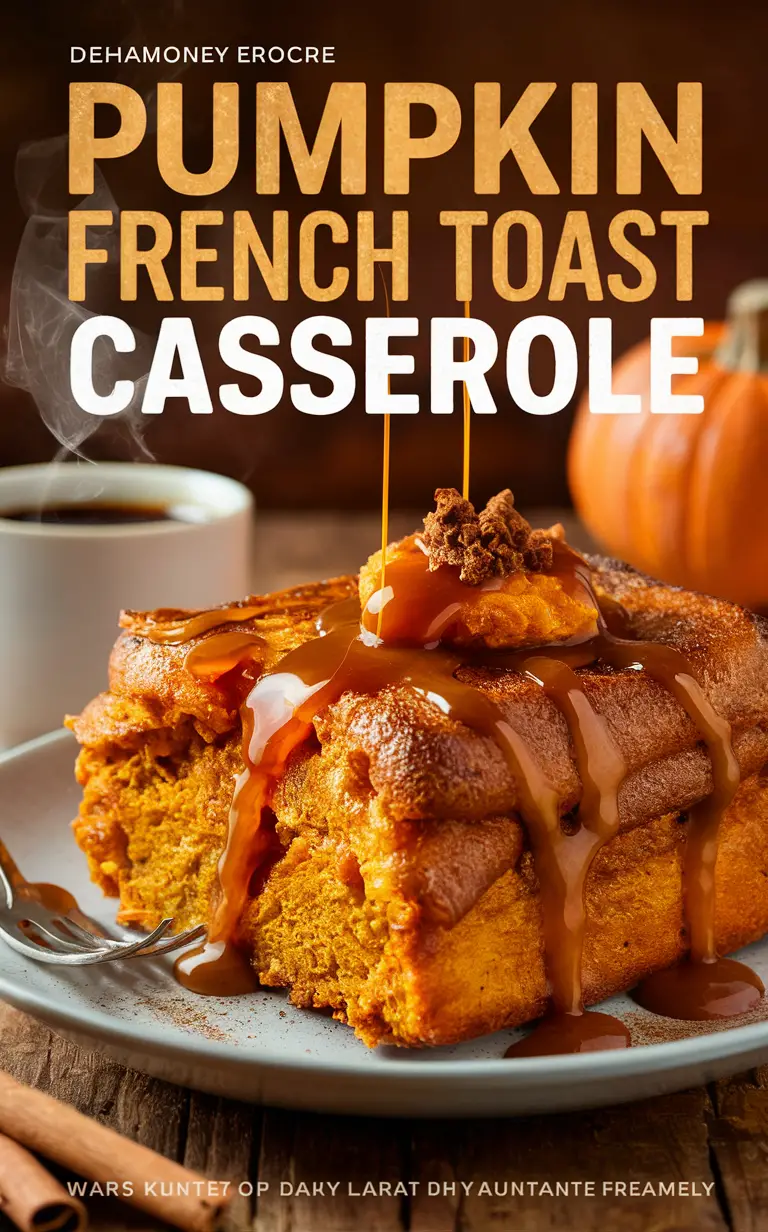 Pumpkin casserole recipe, Pumpkin french toast, Pumpkin breakfast casserole, Breakfast casserole recipe, Fall brunch recipe