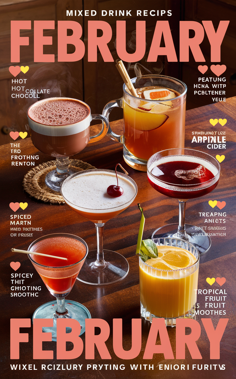 February cocktails, Heartwarming drinks, Winter warmers, Comforting cocktail recipes, Delicious drink ideas