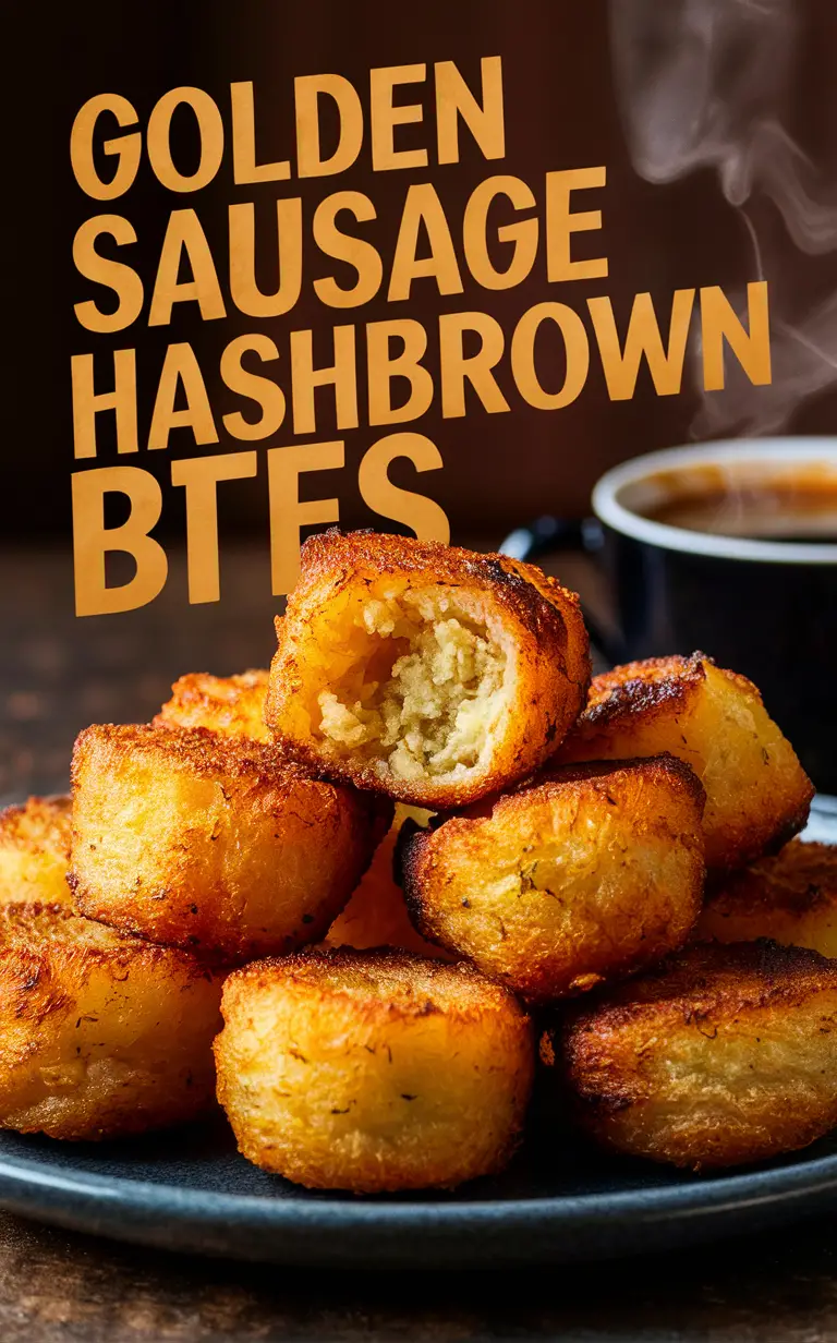 Sausage appetizers, Hashbrown bites, Breakfast bites, Finger food recipe, Party appetizers