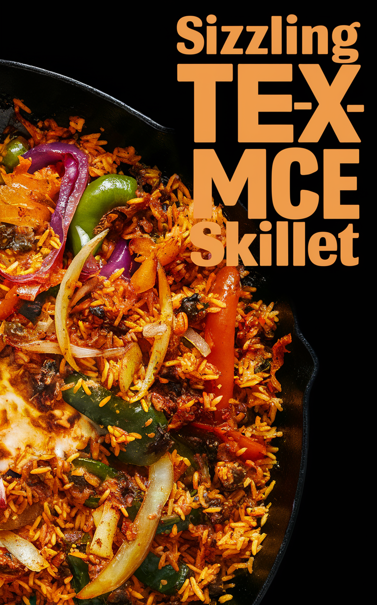 Mexican rice skillet, Tex-Mex cuisine, Spicy rice dish, Southwestern rice skillet, Flavorful Tex-Mex dish