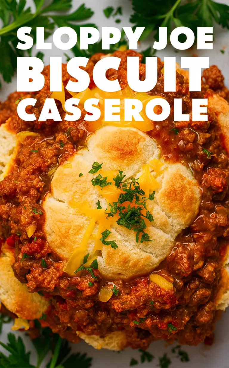 Sloppy Joe casserole, Biscuit casserole, Easy casserole recipes, Ground beef casserole, Comfort food recipes