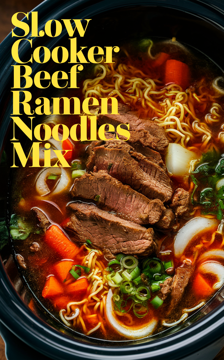 Slow Cooker Ramen Noodles, Beef Ramen Recipe, Japanese Beef Ramen, Slow Cooker Noodle Soup, Ramen Bowl