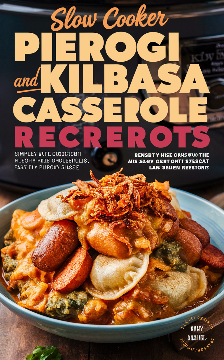 Slow cooker recipe, Casserole dish, Kielbasa and pierogi, Easy dinner ideas, Traditional Polish cuisine