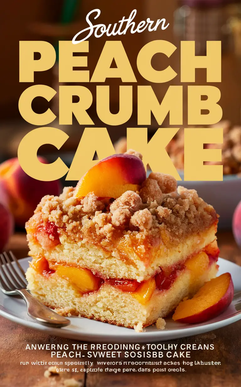 peach crumb cake recipe, southern peach cake, homemade peach dessert, delicious peach crumble, sweet peach cobbler