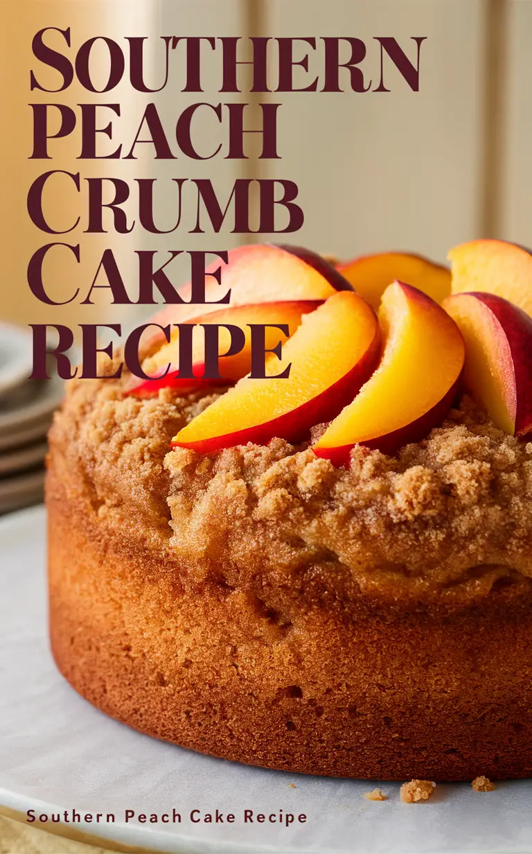 peach crumb cake recipe, southern peach cake, homemade peach dessert, delicious peach crumble, sweet peach cobbler