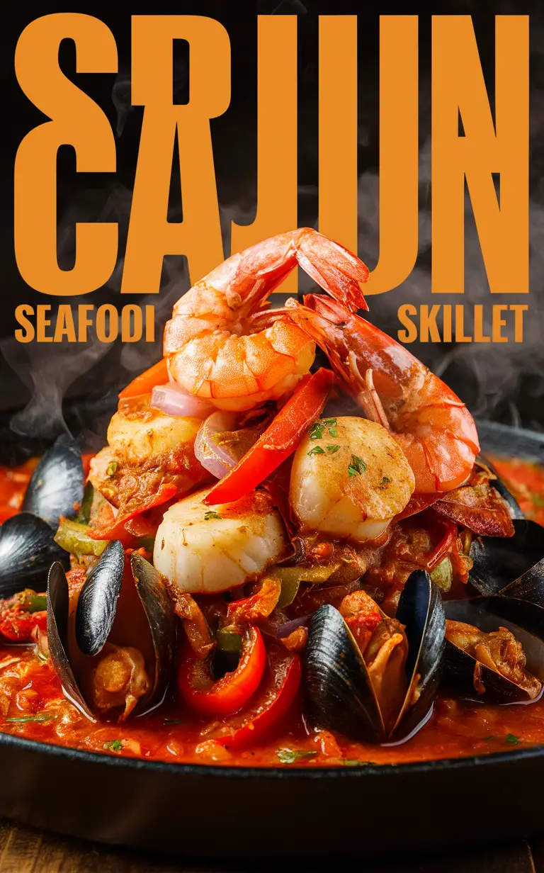 Spicy Cajun Seafood Skillet, Seafood Skillet, Cajun Seafood, Spicy Seafood, Seafood Recipes