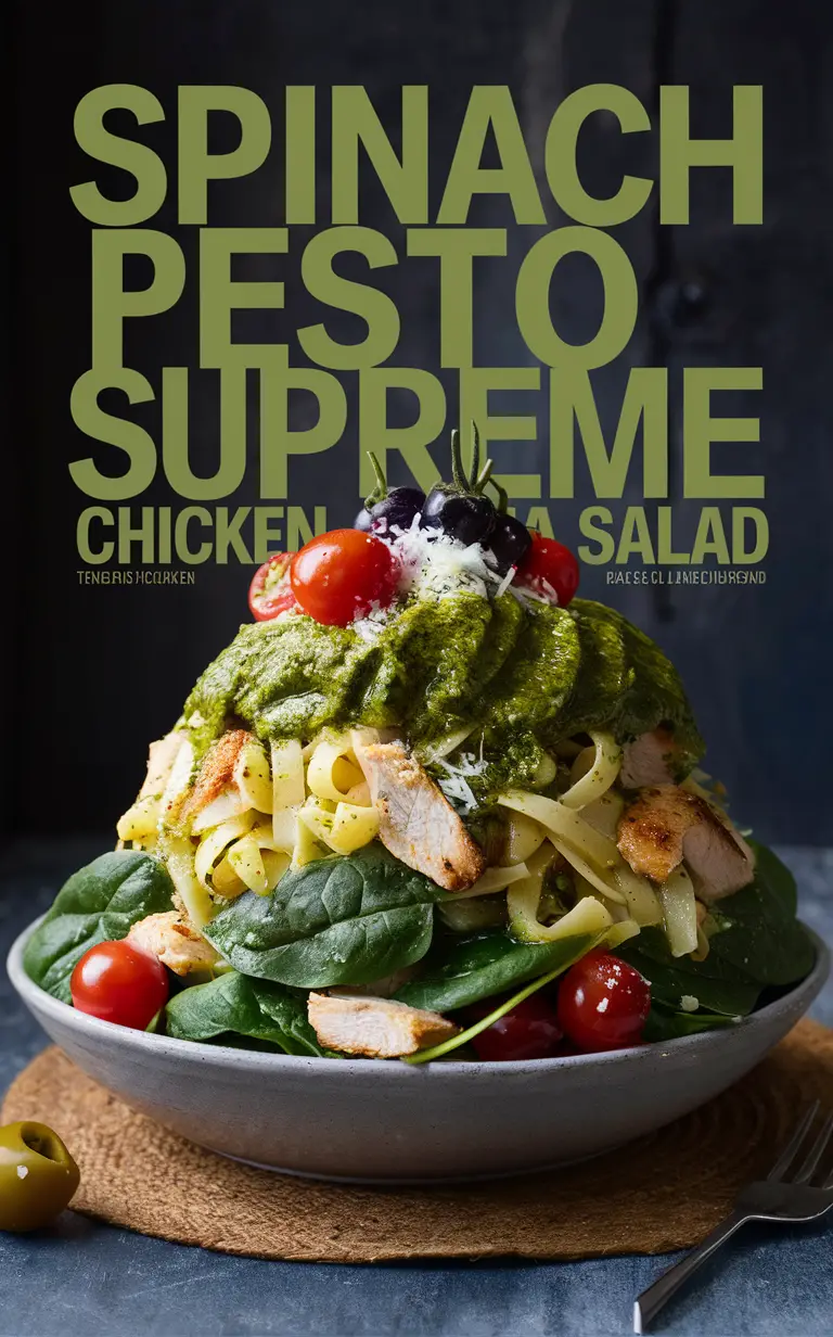 Spinach pesto pasta recipe, Spinach pesto chicken pasta, Best spinach pesto pasta, Spinach pesto supreme recipe, Spinach pesto chicken salad