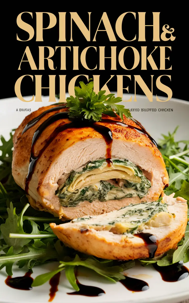 Spinach artichoke chicken, Stuffed chicken recipe, Cheese stuffed chicken, Spinach artichoke dip, Artichoke chicken bake