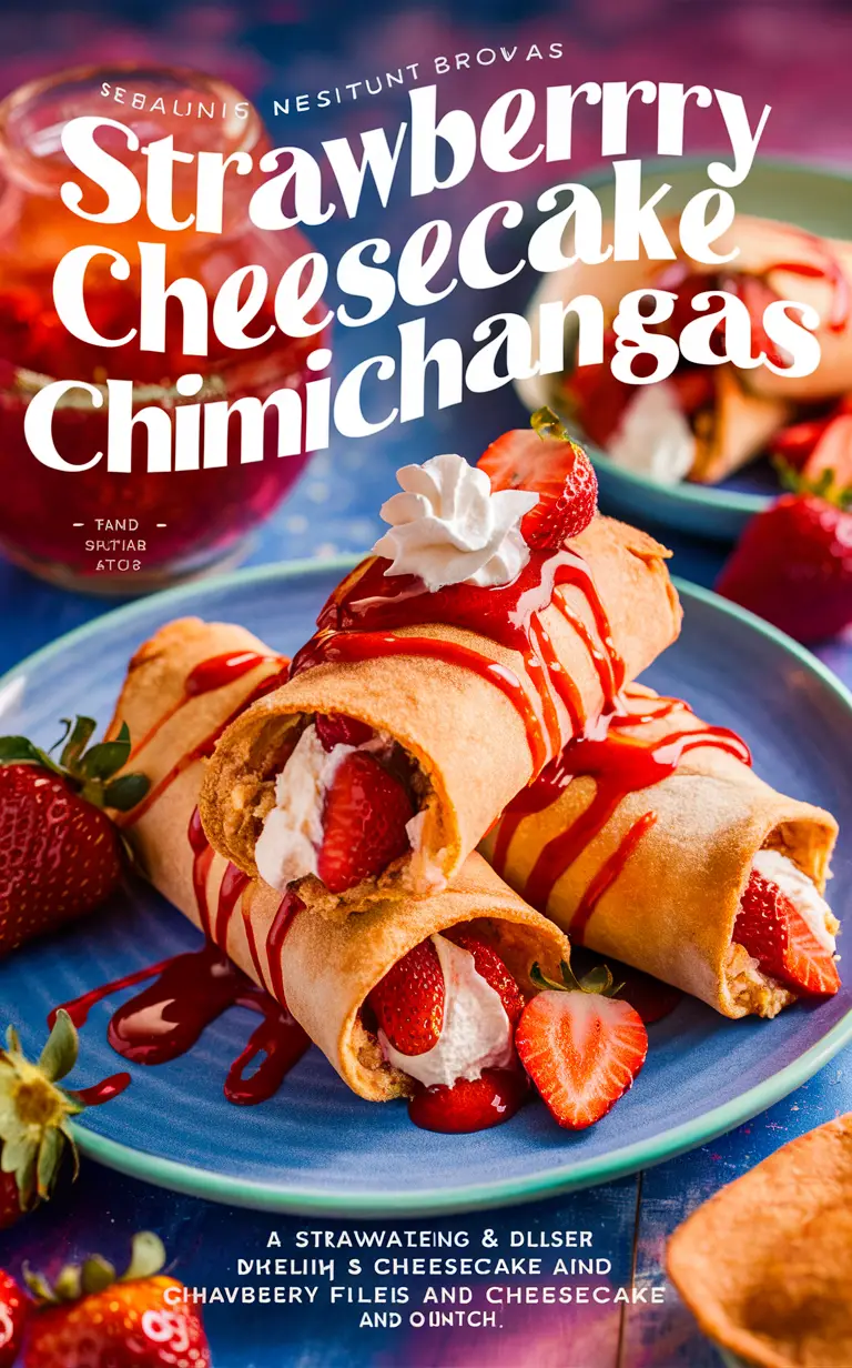 Strawberry cheesecake, Cheesecake chimichangas, Strawberry dessert, Decadent dessert, Dessert recipe