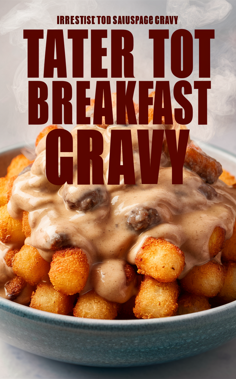 Breakfast recipes, Sausage gravy recipe, Breakfast bowl, Tater tots recipe, Savory breakfast