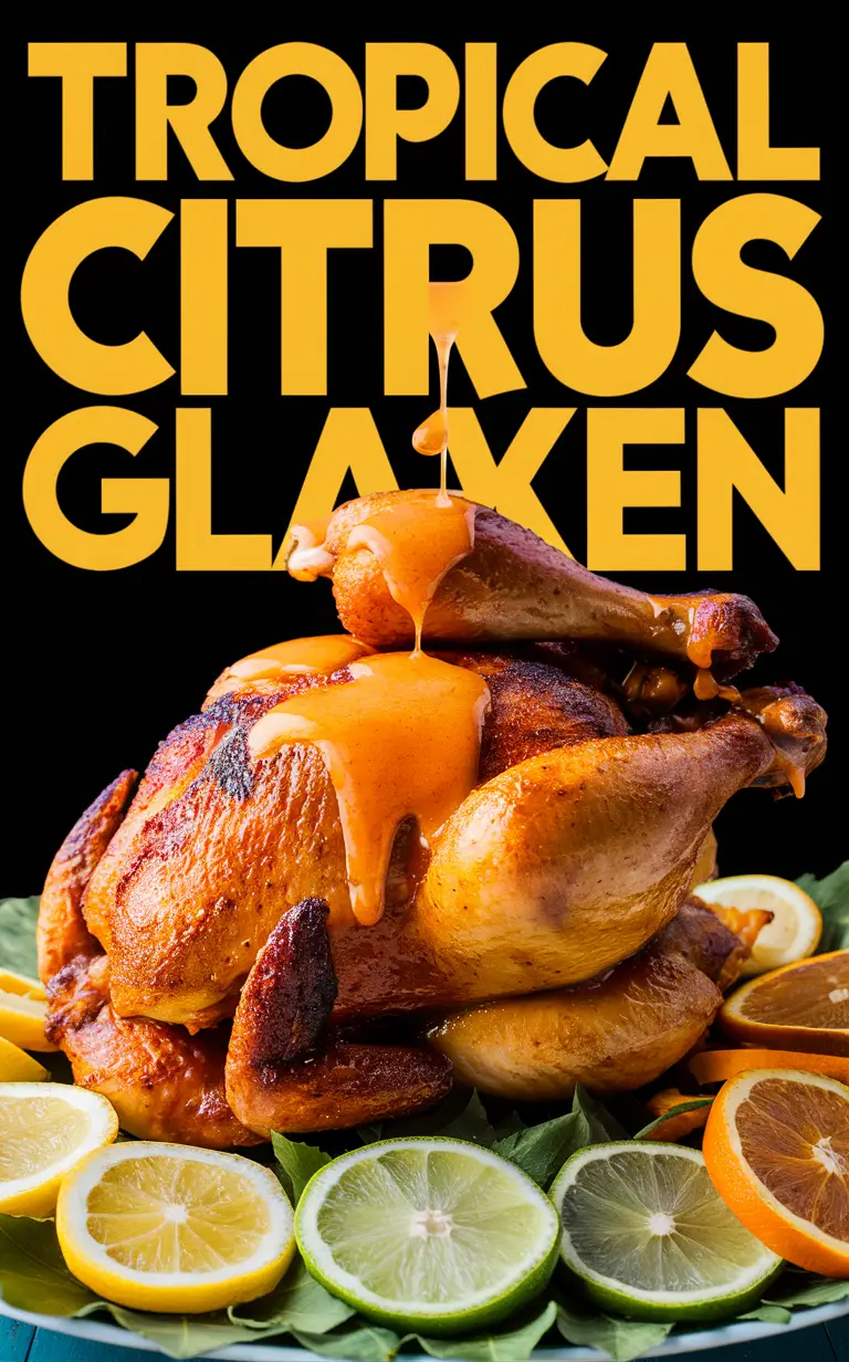 Tropical glazed chicken, Citrus chicken recipe, Citrus glazed chicken, Tropical chicken marinade, Grilled citrus chicken