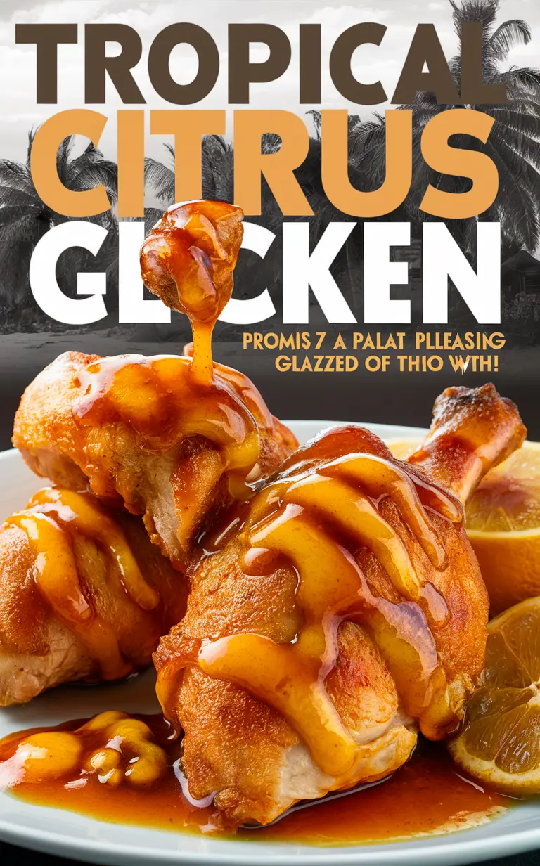 Tropical glazed chicken, Citrus chicken recipe, Citrus glazed chicken, Tropical chicken marinade, Grilled citrus chicken