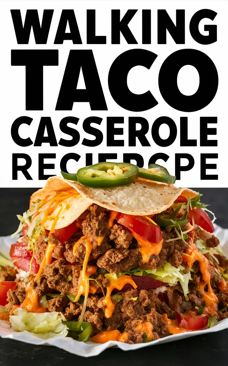 Walking Taco Casserole, Casserole Recipe, Taco Casserole, Easy Casserole, Mexican Casserole