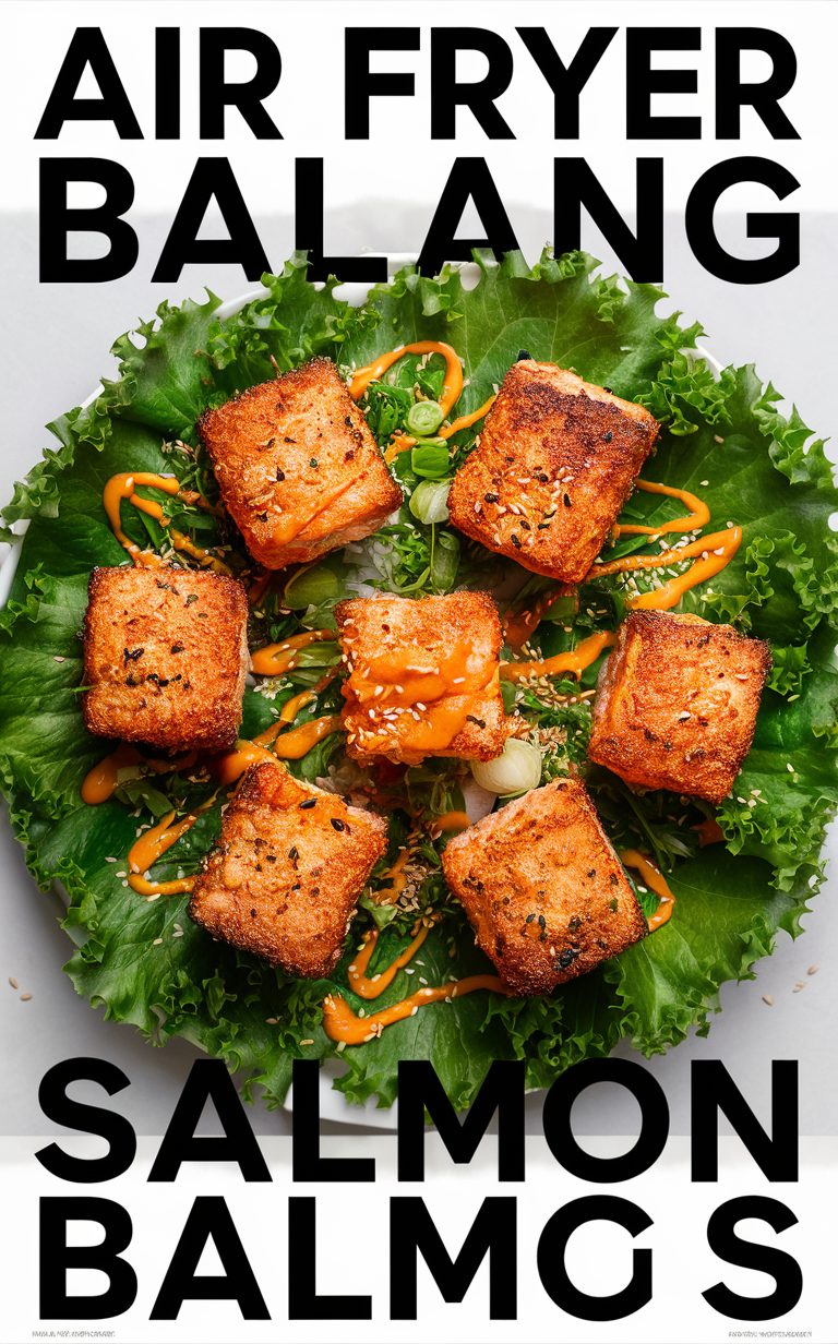 Air Fryer Salmon Recipe, Bang Bang Salmon Bites, Easy Air Fryer Recipes, Crispy Air Fryer Salmon, Healthy Salmon Appetizers