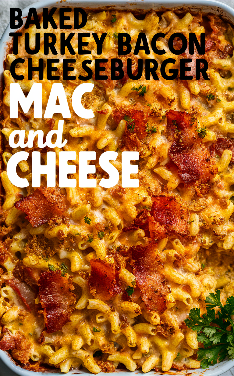 Turkey bacon mac and cheese, Baked cheeseburger mac, Turkey bacon cheeseburger, Baked mac and cheese, Cheeseburger mac and cheese