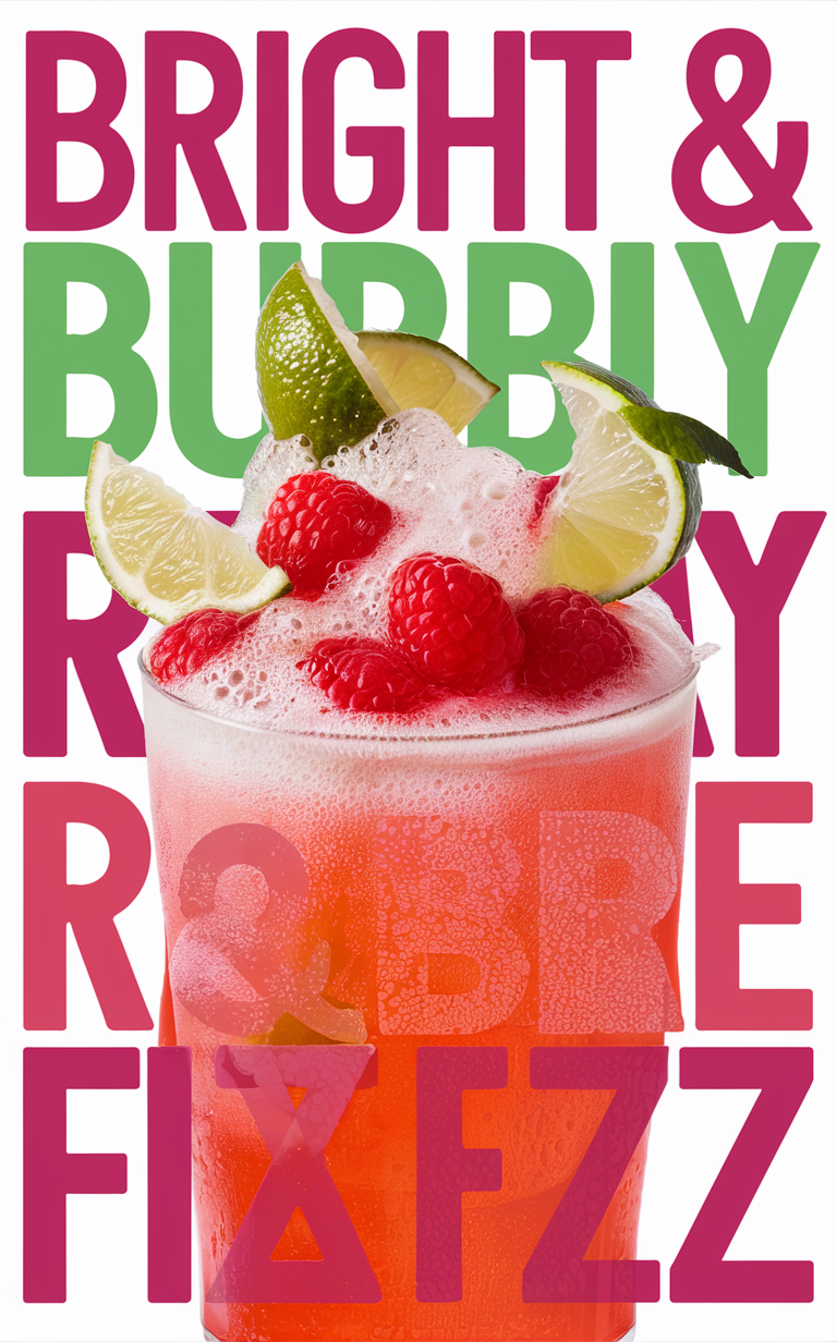 Raspberry lime fizz drink, Refreshing summer beverage, Homemade sparkling drink, Fruity lime soda, Tasty fruit soda