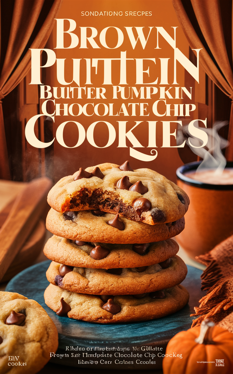 Pumpkin chocolate chip cookies recipe, pumpkin cookie recipe, brown butter cookie recipe, pumpkin chocolate chip recipe, pumpkin chocolate chip cookie recipe