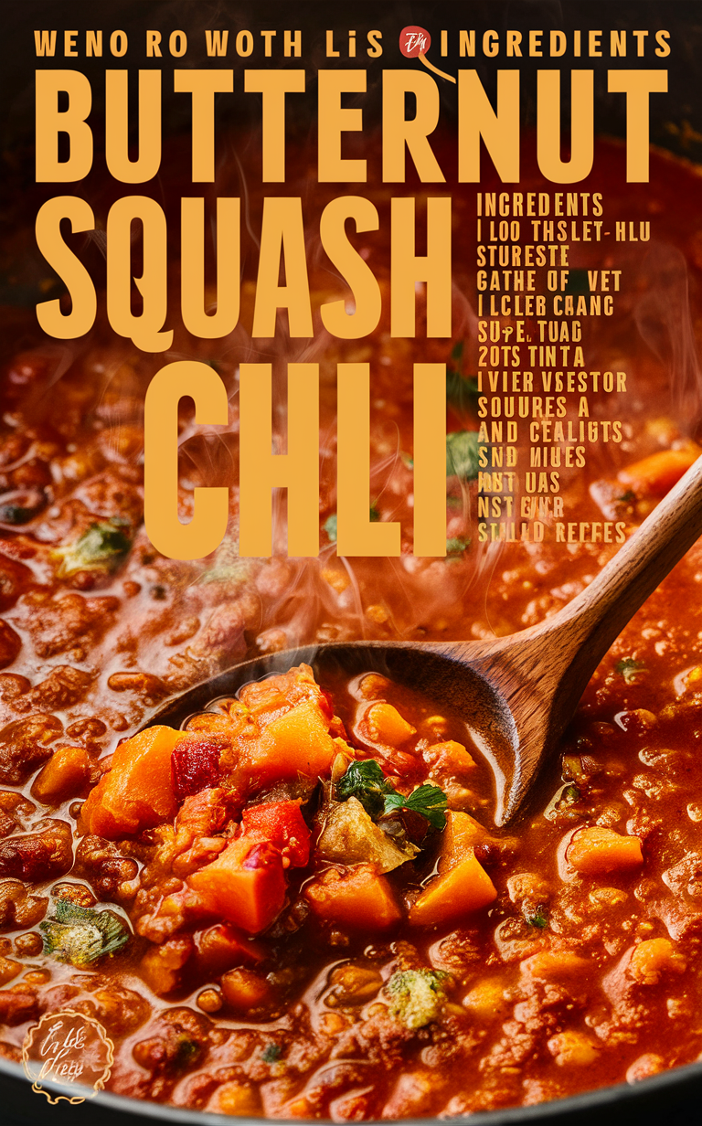 Butternut Squash Soup, Pumpkin Chili, Vegetarian Chili Recipe, Squash Stew, Harvest Chili