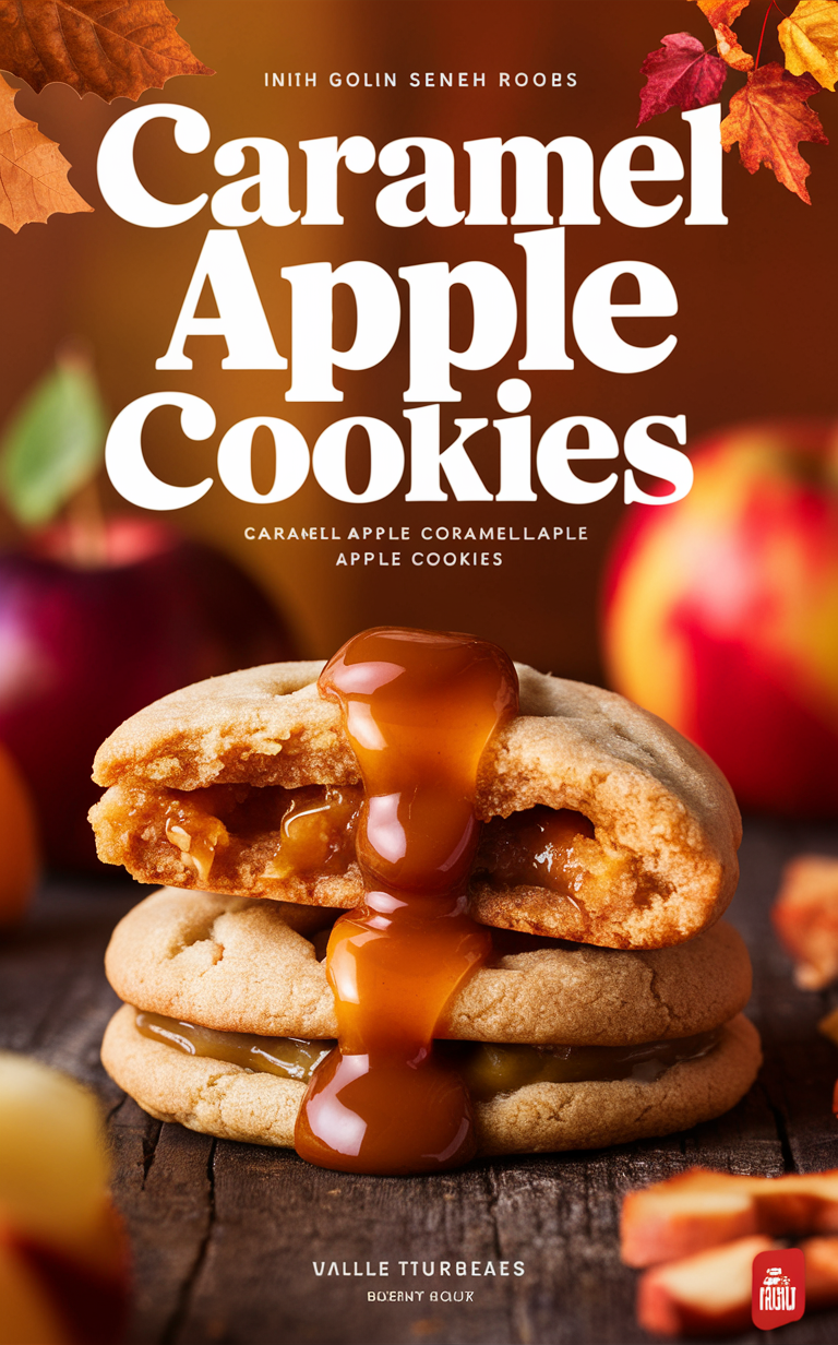 Caramel apple cookie recipe, Caramel apple cookies, Apple cookies recipe, Caramel apple dessert, Homemade caramel apple cookies