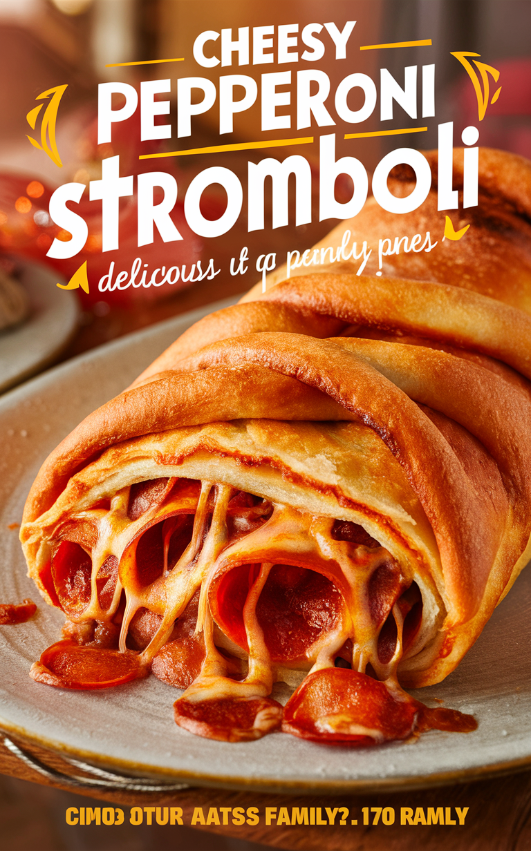 Pepperoni Stromboli, Homemade Stromboli, Gourmet Stromboli, Easy Stromboli Recipe, Classic Stromboli