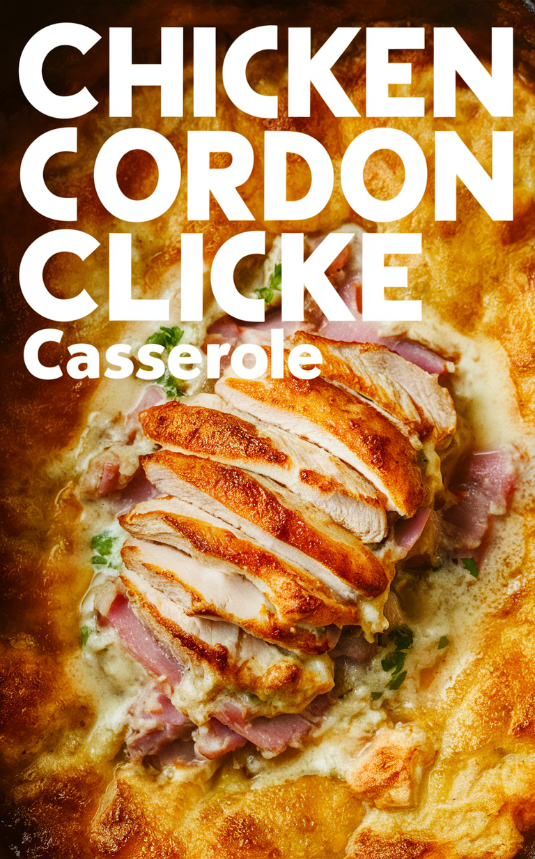 Chicken Cordon Bleu Casserole, Best Chicken Casserole Recipe, Gourmet Chicken Dish, Delicious Chicken Casserole, Homemade Chicken Casserole