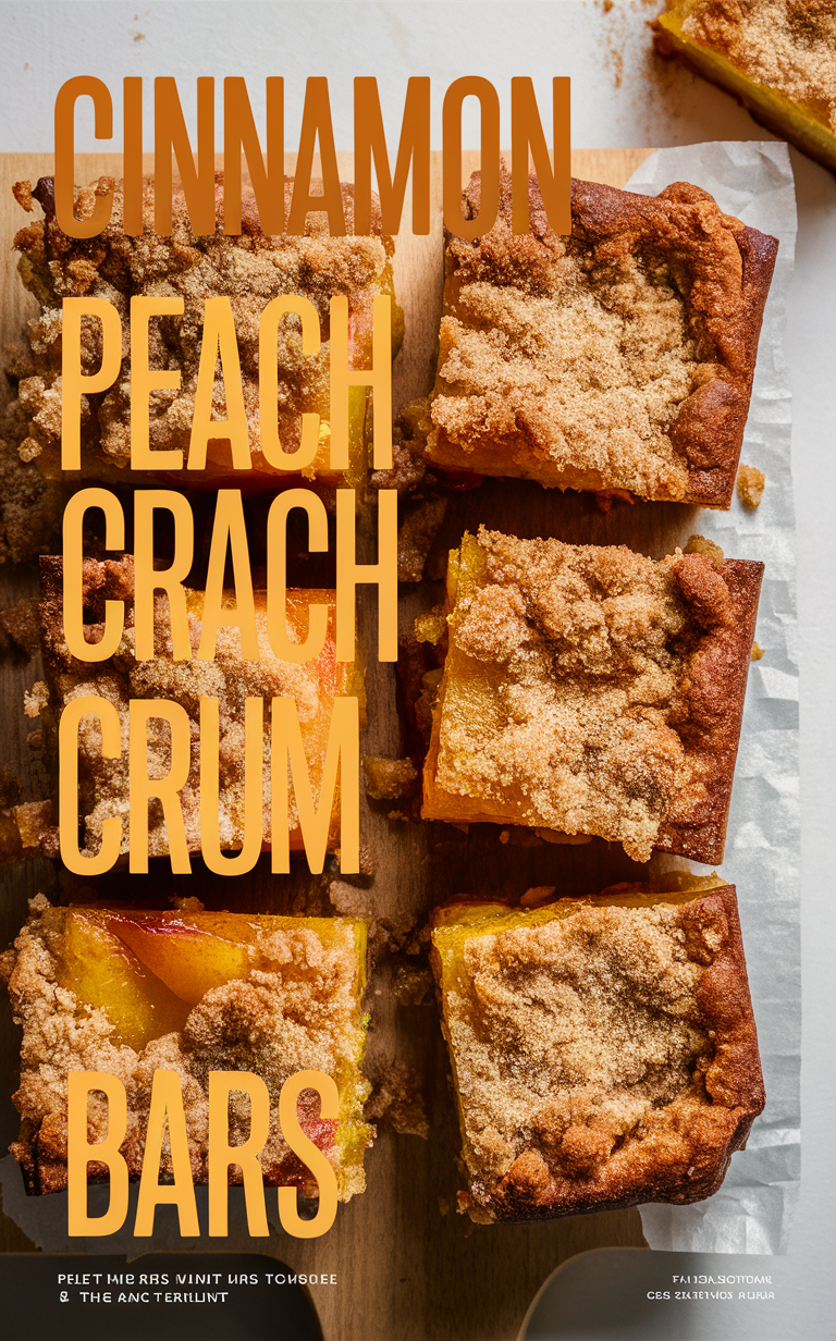 Cinnamon crumble bars, Peach crumble recipe, Homemade crumble bars, Easy peach bars, Cinnamon dessert recipe