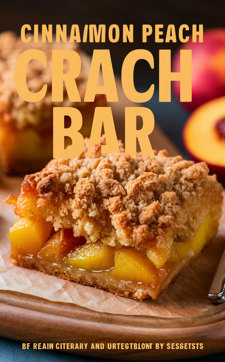 Cinnamon crumble bars, Peach crumble recipe, Homemade crumble bars, Easy peach bars, Cinnamon dessert recipe