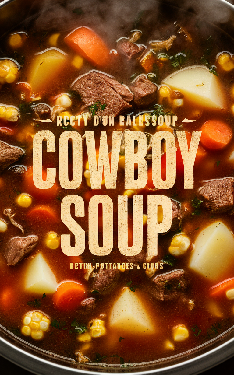 Cowboy soup recipe, hearty soup recipe, cowboy stew recipe, chili recipe, southwestern soup recipe