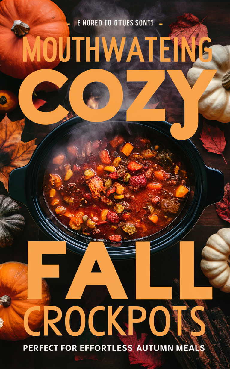 Cozy Fall Slow Cooker Recipes, Delicious Autumn Stew Ideas, Warm Crockpot Meals, Easy Slow Cooker Soups, Comforting Crockpot Chili