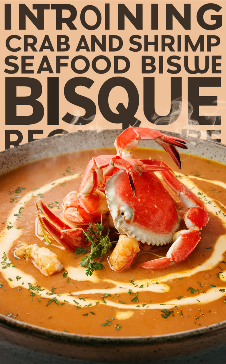 Seafood bisque recipe, Crab bisque, Shrimp bisque, Homemade seafood soup, Gourmet seafood bisque