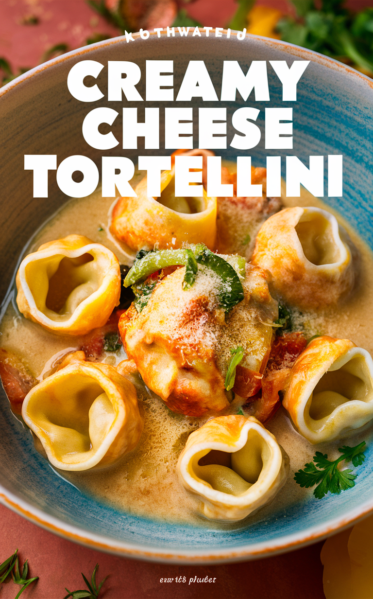 Creamy cheese tortellini, Easy cheese tortellini recipe, Creamy pasta recipes, Cheese-filled tortellini, Cheese tortellini dishes