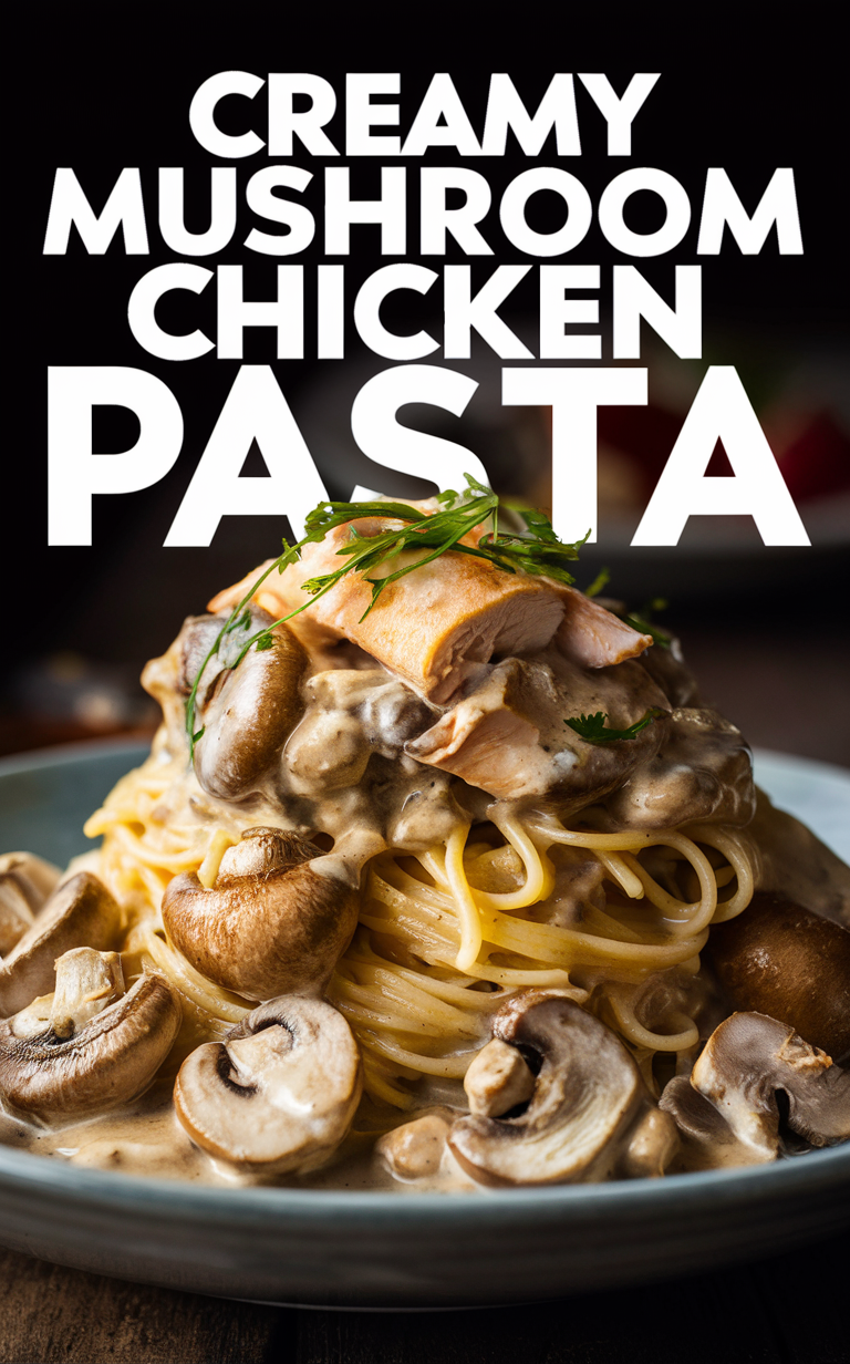 Creamy mushroom pasta, Chicken mushroom pasta, Pasta with creamy mushroom sauce, Mushroom chicken pasta recipe, Creamy mushroom pasta sauce