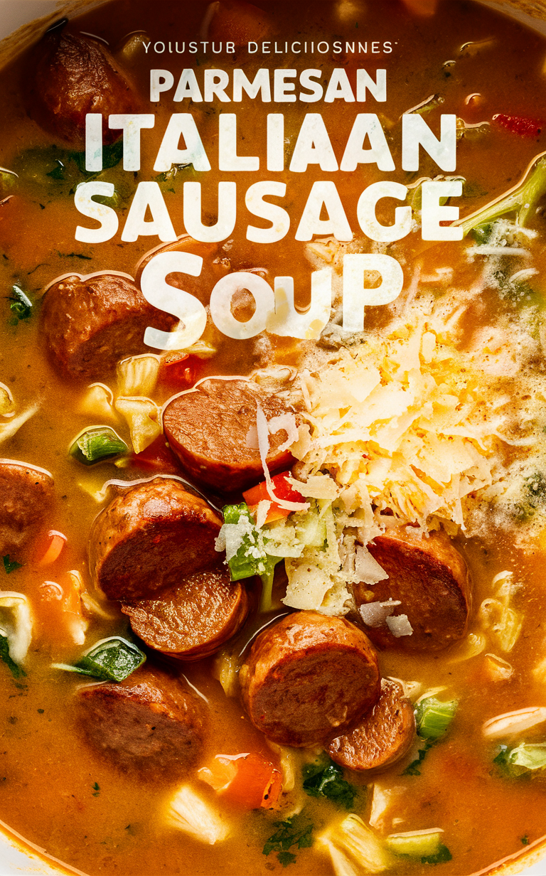 Parmesan cheese soup, Italian sausage soup, Creamy soup recipe, Sausage and parmesan soup, Gourmet sausage soup