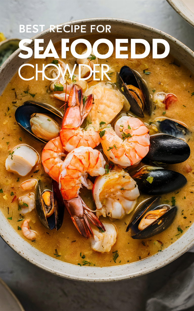 Seafood chowder recipe, Creamy seafood soup, Homemade seafood chowder, Seafood bisque, Gourmet seafood stew